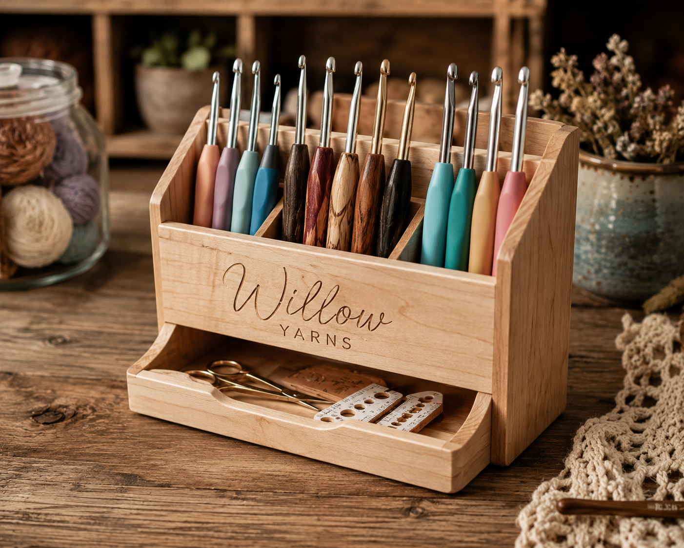 Maple Crochet Hook Organizer