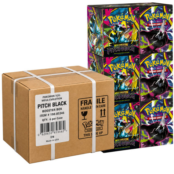 Pokémon TCG | Pitch Black Booster Box Case (6 Boxes) — factory sealed, shown in original packaging